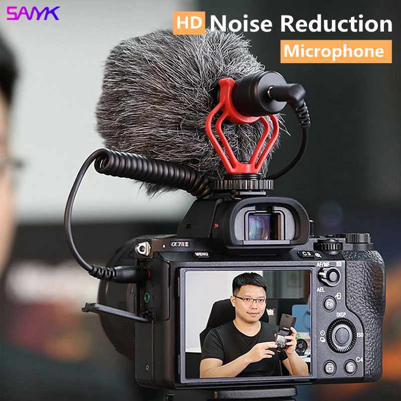 SANYK HD Recording Microphone Rabbit Hair Windproof Noise Reduction ...
