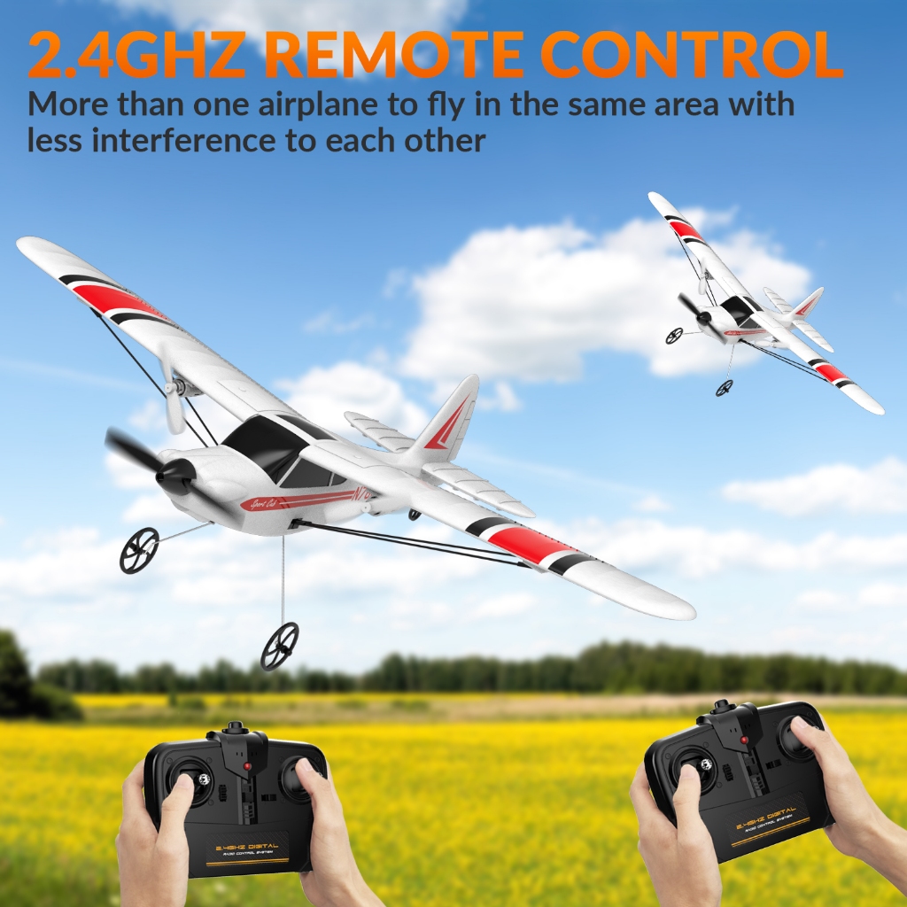 VOLANTEXRC RC Airplane Control 2.4Ghz 2CH 400mm Wingspan Fixed Wing EPP ...