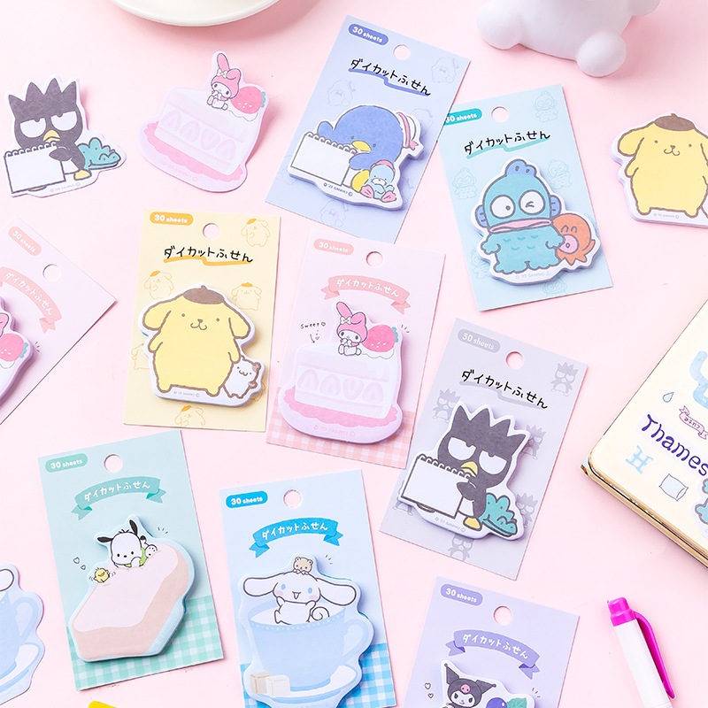 Japanese Cute Sanrio Afternoon Tea Series Post-it Notes Kuromi Creative ...