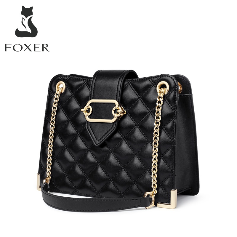 FOXER Cowhide Large Capacity Versatile Shoulder Bag | Shopee Malaysia