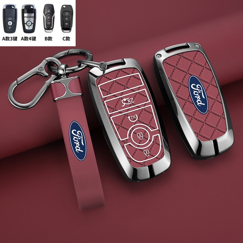 3 colors,Zinc Alloy Leather Key Case Cover For Ford Ecosport Expedition ...