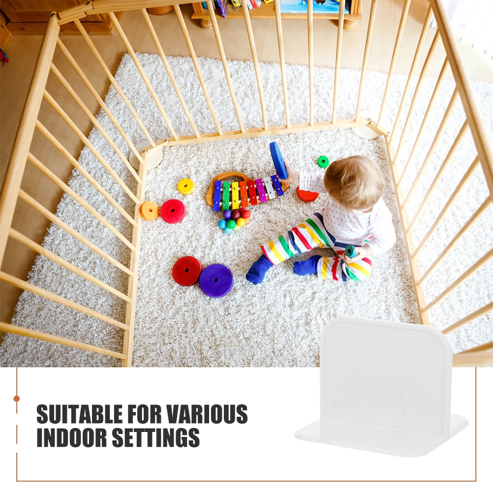 4Pcs Playpen Stabilizer Feet - Plastic Adhesive Support For Toddler Safety