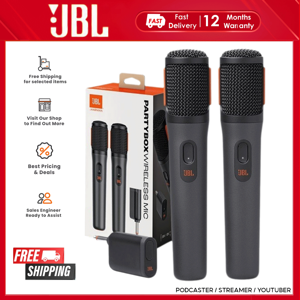 JBL PartyBox Wireless Mic Wireless Microphone Set Party box Handheld ...