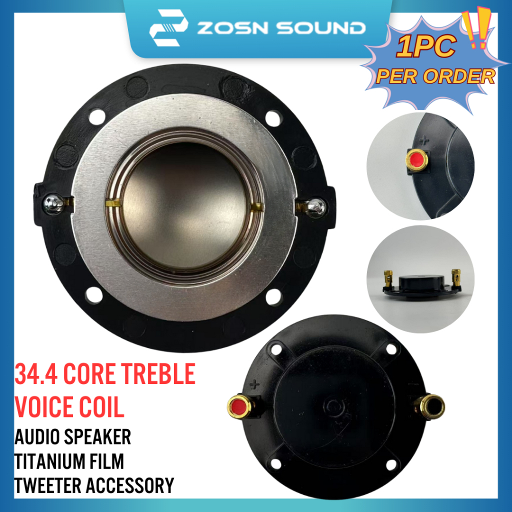 [ZS Audio]34.4mm Tweeter unit Titanium Film Voice Coil Speaker unit(JBL ...