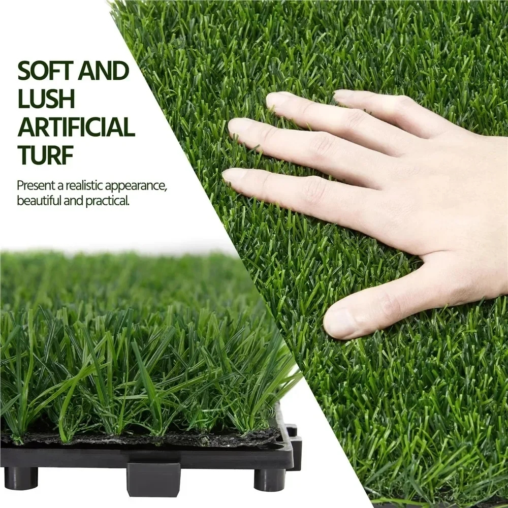 【MY STOCK】30cm x 30cm DIY Flooring Tiles Artificial Grass Mat Deck ...