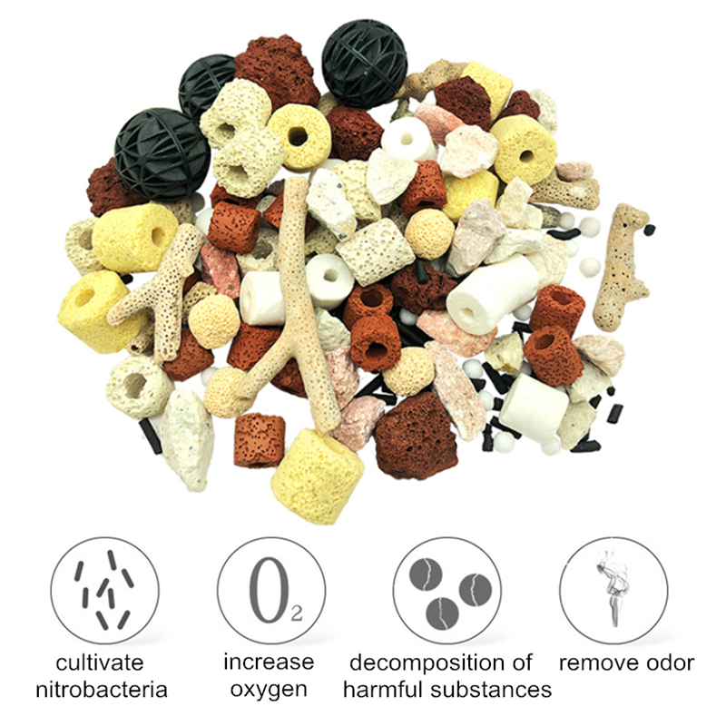 Ceramic Aquarium Bio Filter Ball Media Fish Tank Nitrifying Bacteria ...