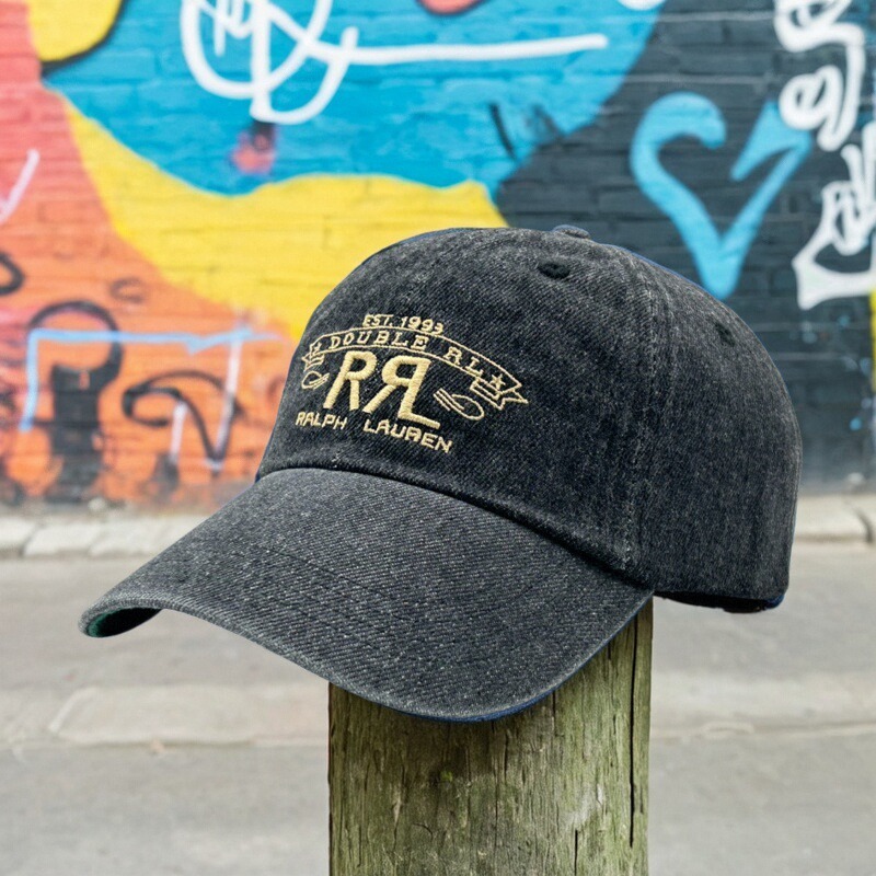 R RLL Baseball Cap polo Hat Leather Buckle Retro Popular Cap Sun Hat ...