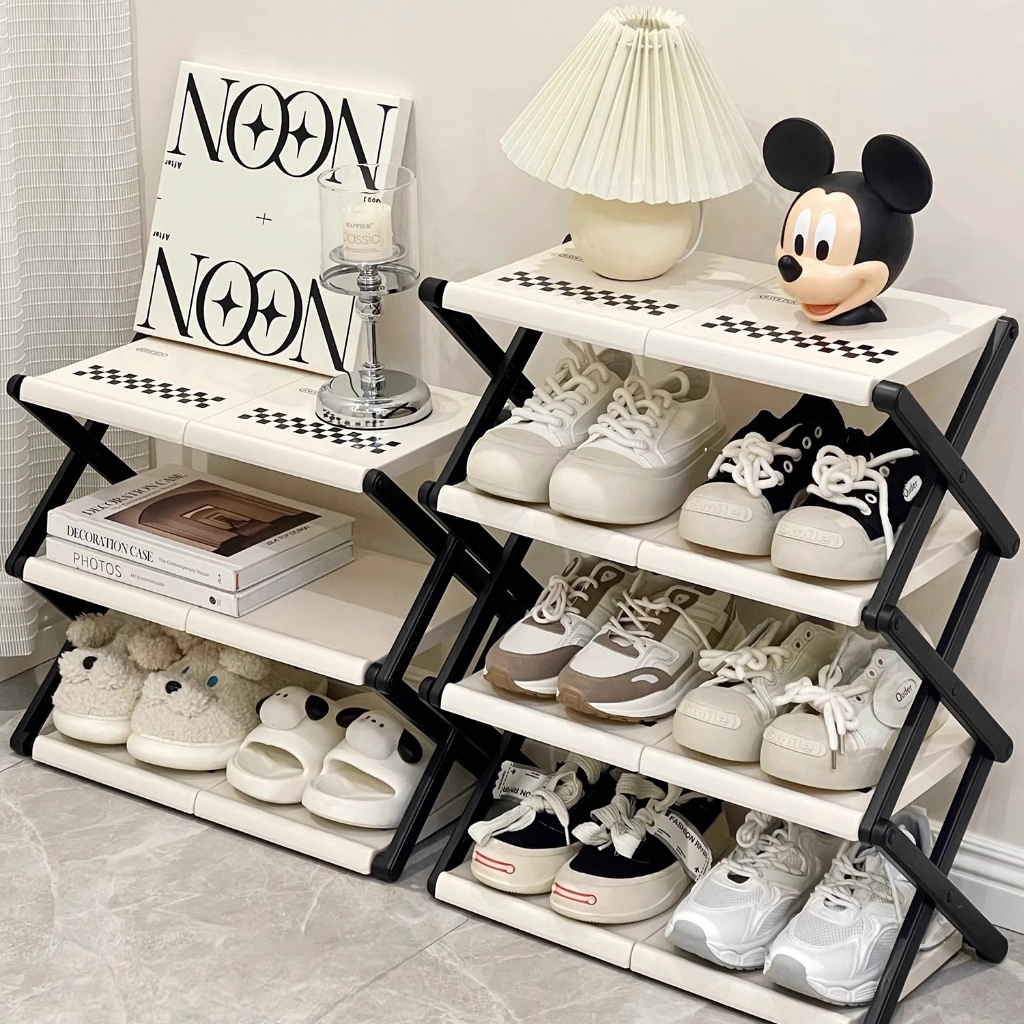 73cm Collapsible Shoe Rack Multi-functional 5 layers behind the door ...