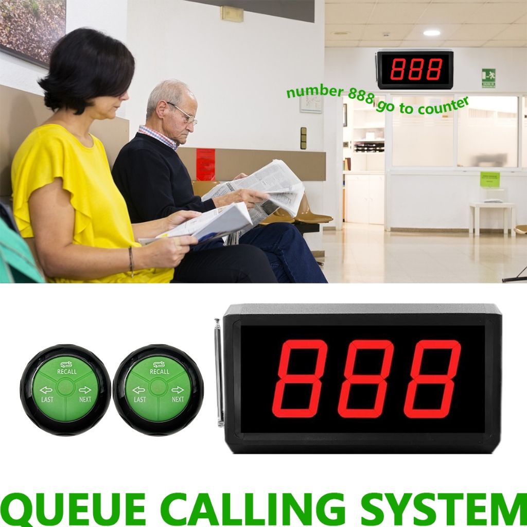 Take A Number System 3-Digit Wireless Queue Calling System Waterproof ...