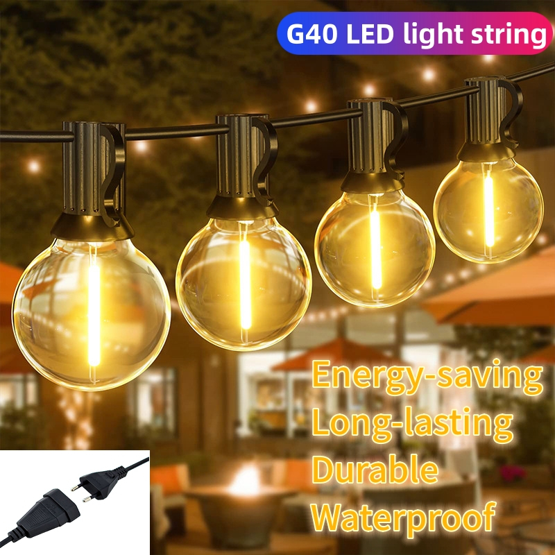 36.6M/56.9M G40 LED String Lights Ball Bubble Outdoor Atmosphere Light ...