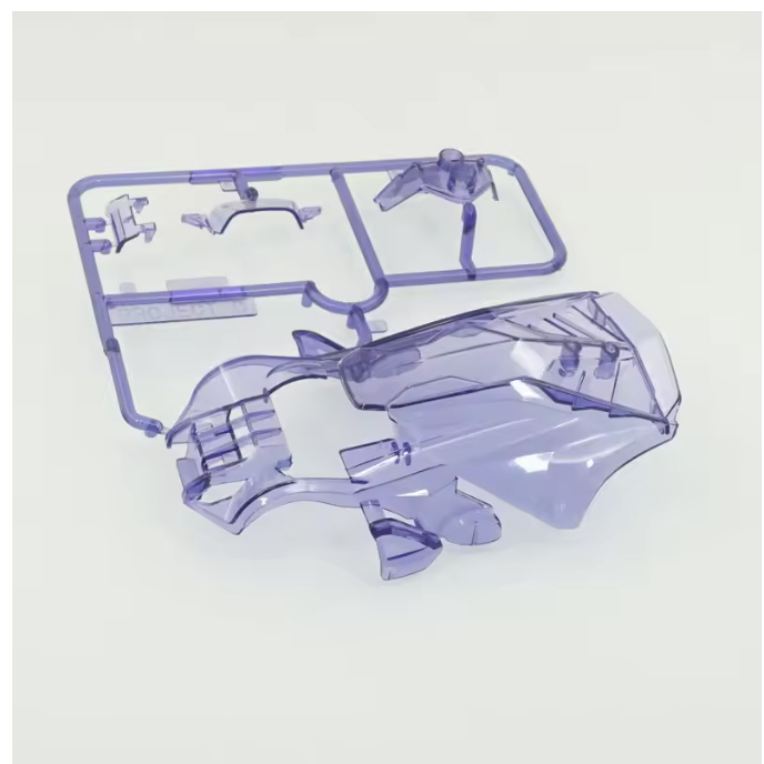 mini 4wd racing car plastic RAZOR BACK shell black,clear purple cowl ...
