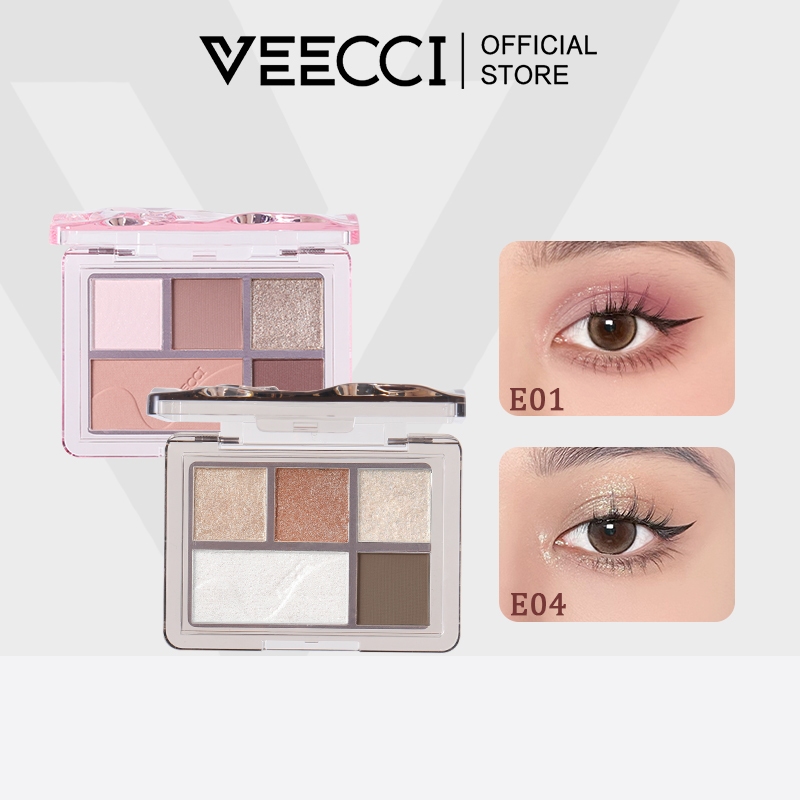 VEECCI Eyeshadow Palette Natural Glitter Matte Eye Makeup Eyeshadow ...