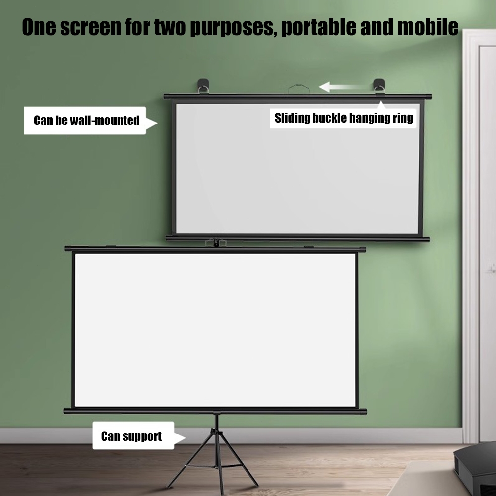 4K Portable Folding Antiglare Projector Screen Rollup Storage
