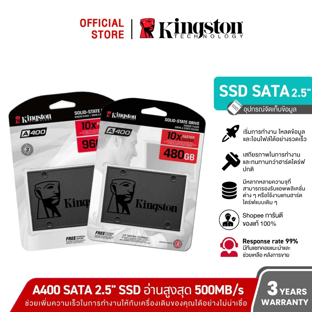 Kingston A400 240GB 480GB 512GB 960GB SSD SATA3 2.5 (SA400S37/480GB ...
