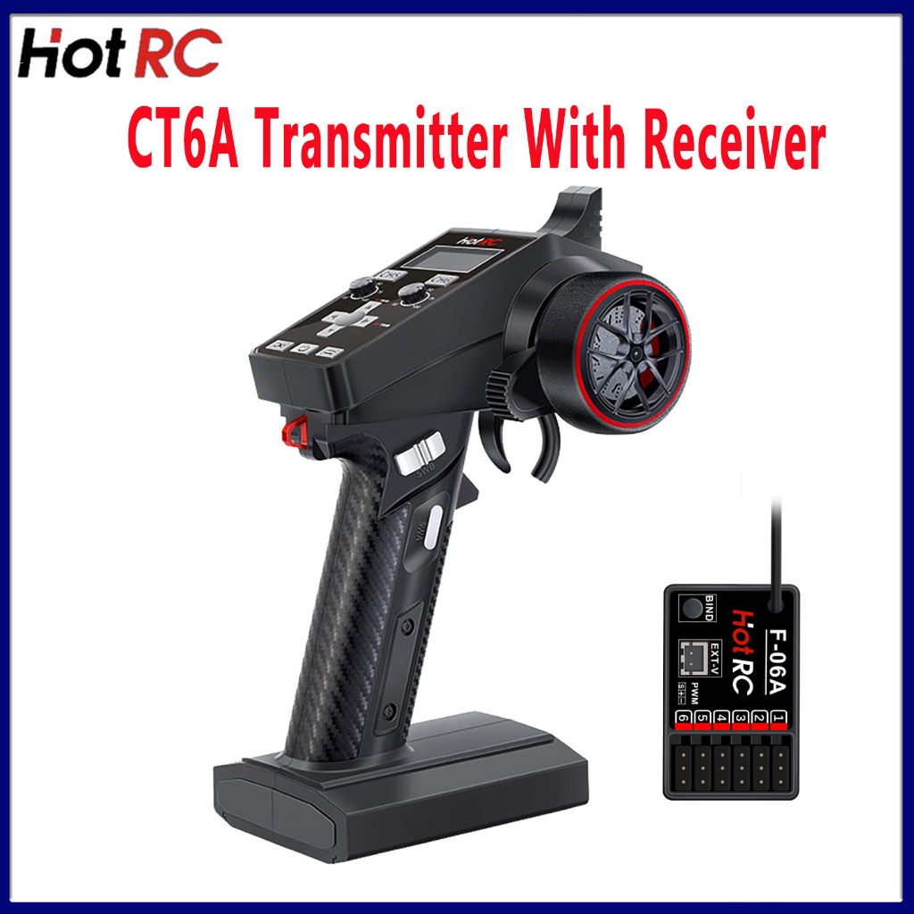 HOTRC CT-6A 6CH CT-6B 8CH One-handed Control Radio 2.4GHz Transmitter ...