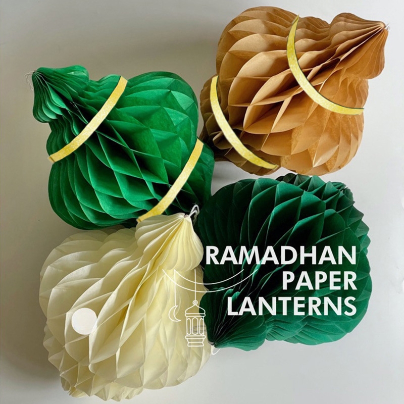 2026 Hari Raya Honeycomb Paper Pendant Retro Ramadan Gourd Ornaments ...
