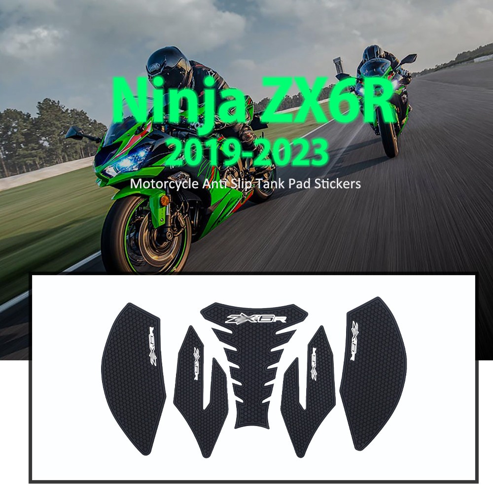 For Kawasaki ZX6R ZX-6R 2013-2024 NEW Non-Slip Side Fuel Tank Stickers ...