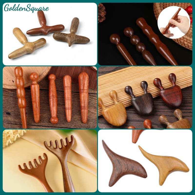 GG 1PCS Wood Body Massage Tool Foot Reflexoy Acupuncture Thai Massager ...