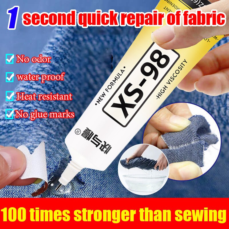 1second quick repair of fabric XS-68 Adhesive Clear Glue 100 times ...