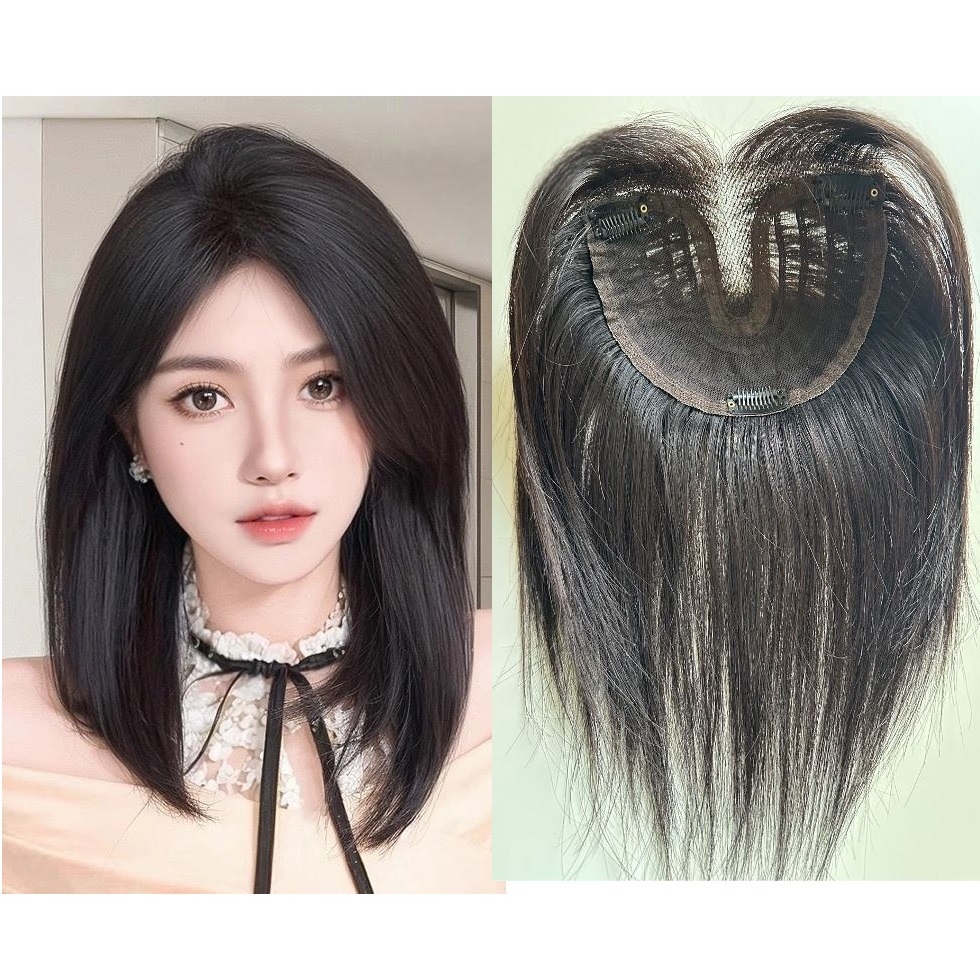 15cmx14cm Seamless Lace Front Edge 100% Human Hair Topper Cover Head ...