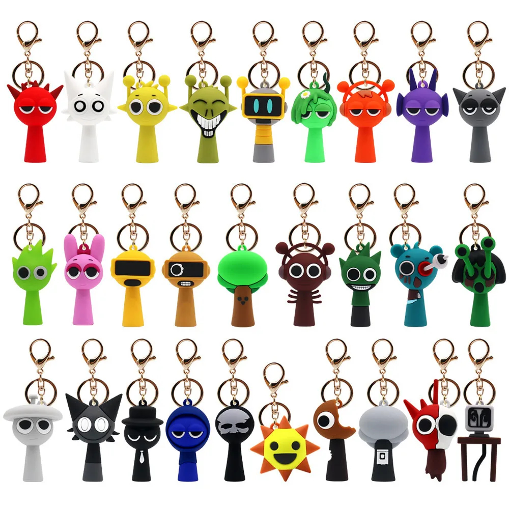 Game Peripheral Sprunki Incredibox PVC keychains Pendant new Sprunki ...