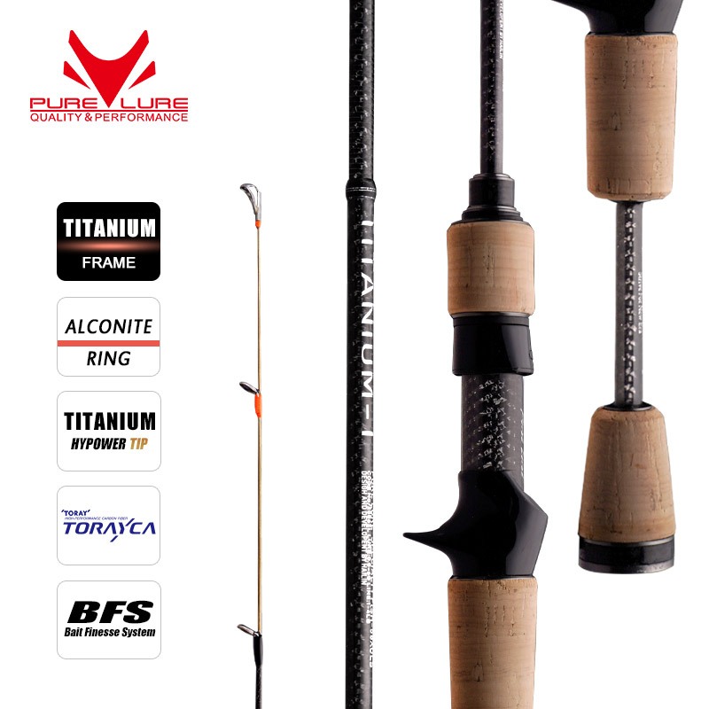 PURELURE Perch Trout Bass Bait Weight Titanium-T Xul BFS Rod (5ft/6ft/0 ...