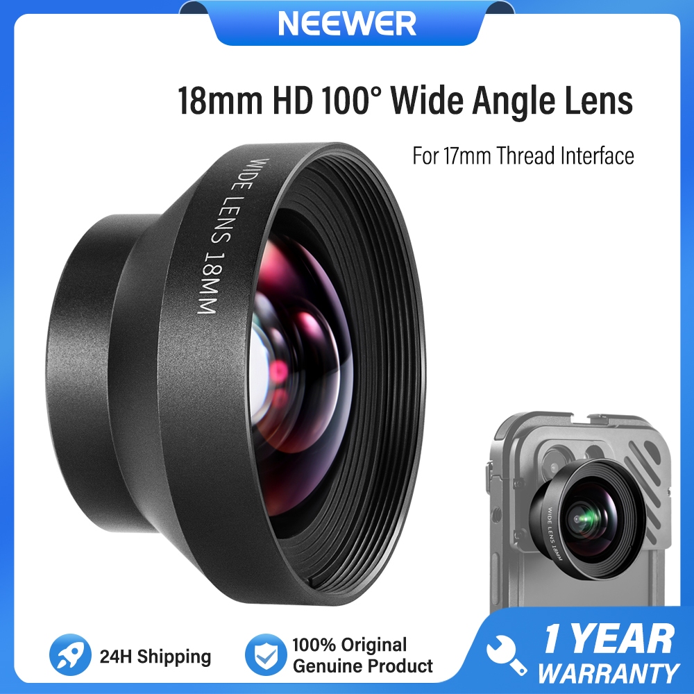 NEEWER HD Wide Angle Lens 100° For Phone Cage Case (18mm/17mm) LS-42 ...