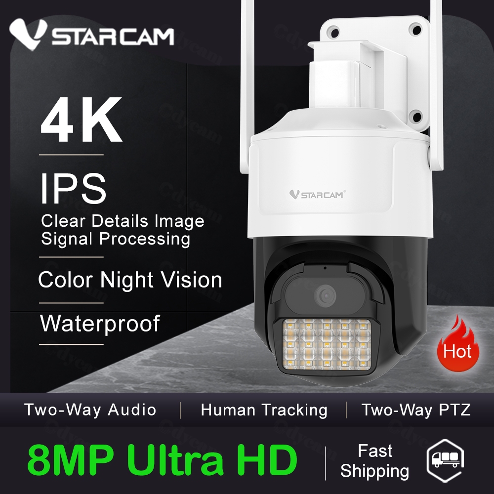 Vstarcam 4K 8MP Ultra HD PTZ Camera Outdoor Color Night Vision Wireless ...