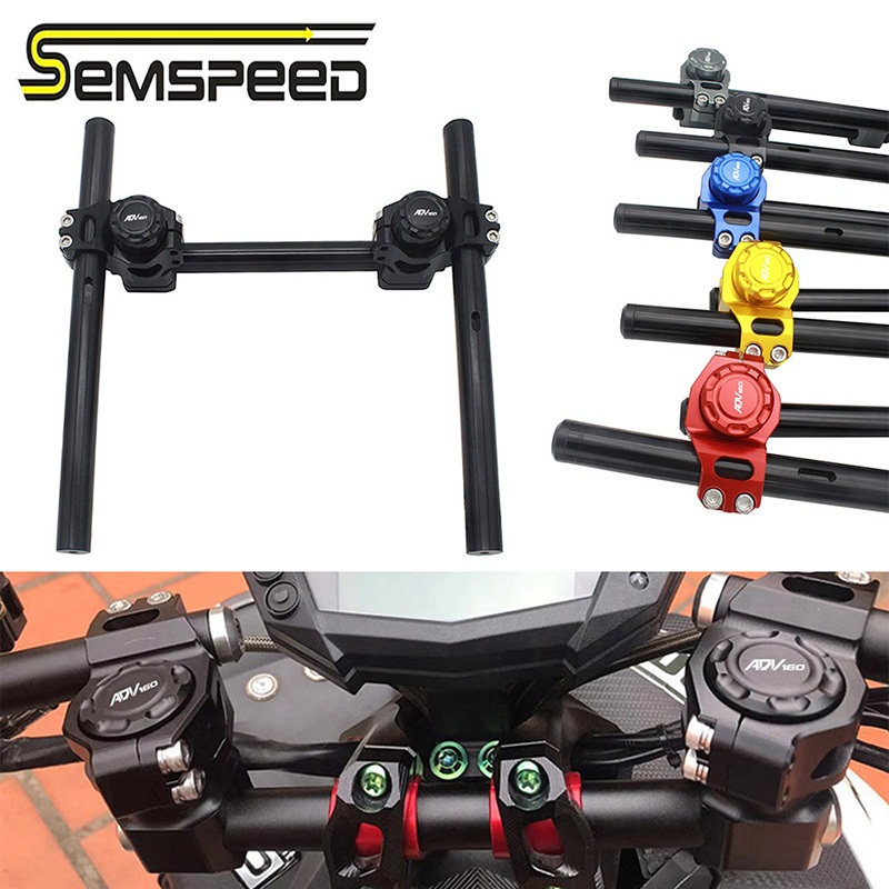 SEMSPEED Motorcycle CNC 22/28mm Handlebar Handle Bar Fork Tube Clip Ons ...
