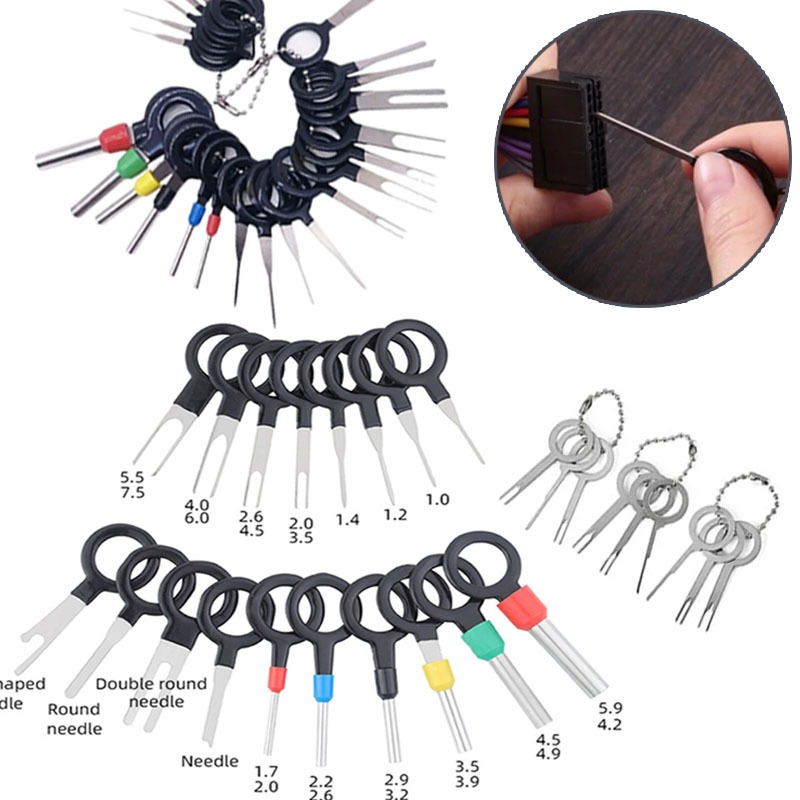 thumbnail interactive-video image 1 of BCSMMCAR 38-Piece Car Electrical Wire Crimp Terminal Removal Tool Set – Stainless Steel Pin Keys 1 of 4