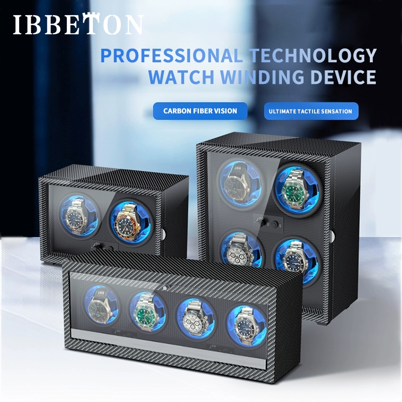 IBBETON Luxury Wood Watch Winder High-End 1 2 4 6 Slot Automatic ...