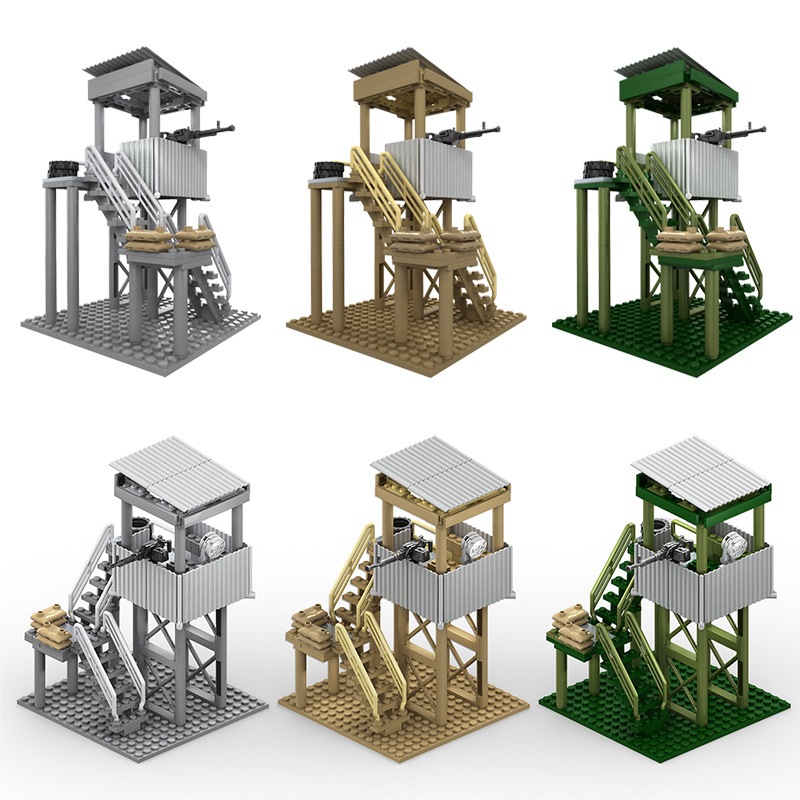 Sentry Tower Model Small Particle Building Block Assembly Toys Military ...