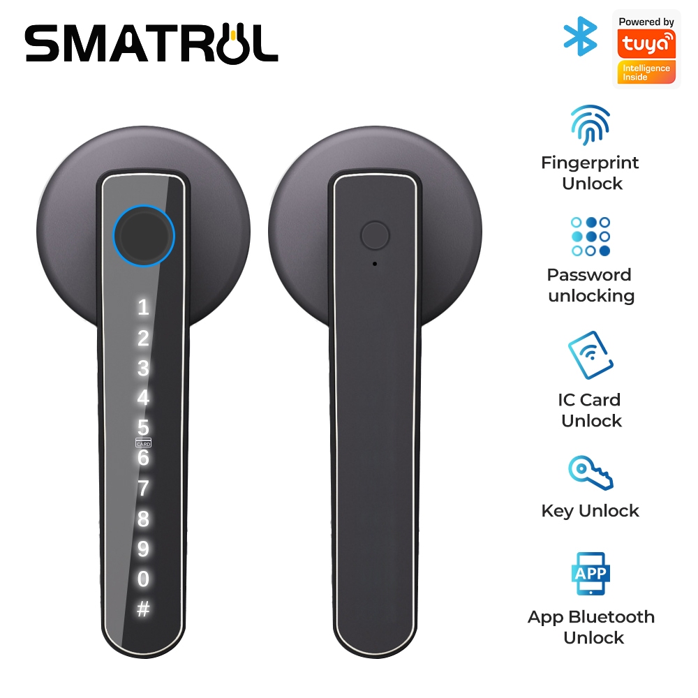 SMATRUL Tuya Smart Bluetooth Lock Fingerprint Recognition IC Card ...