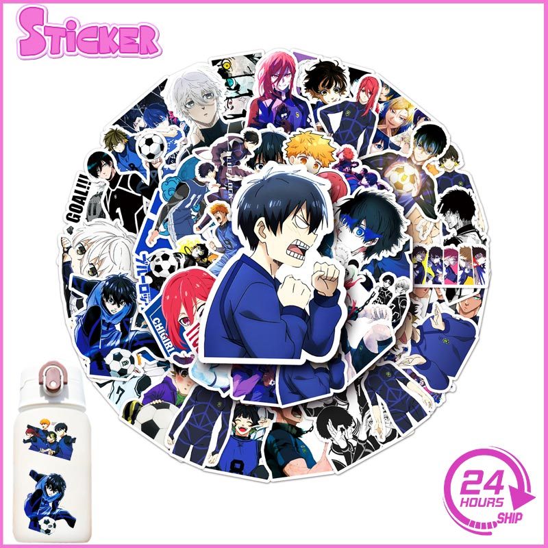 50PCS BLUE LOCK Anime Stickers Laptop Waterproof Luggage Motorcycle DIY ...