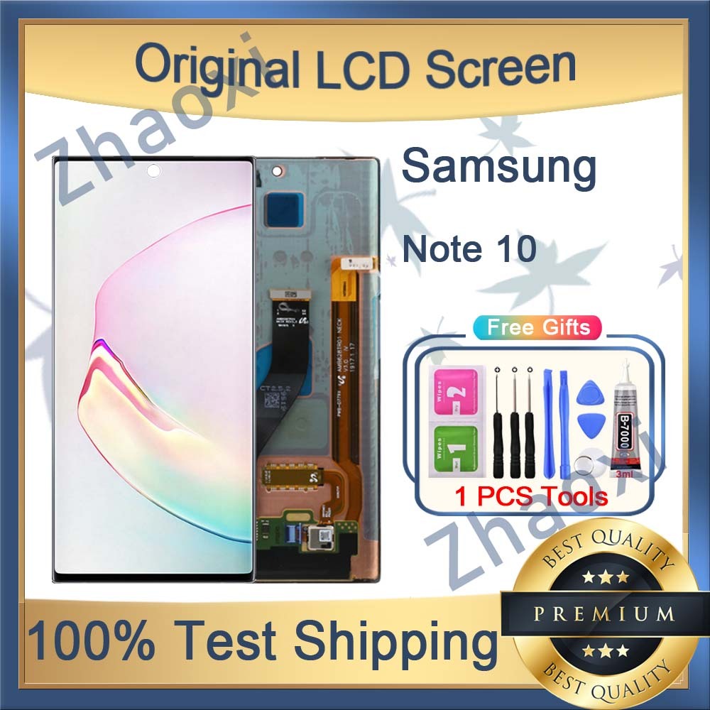 Original AMOLED Samsung Galaxy Note 10 4G 5G LCD Screen With Frame ...
