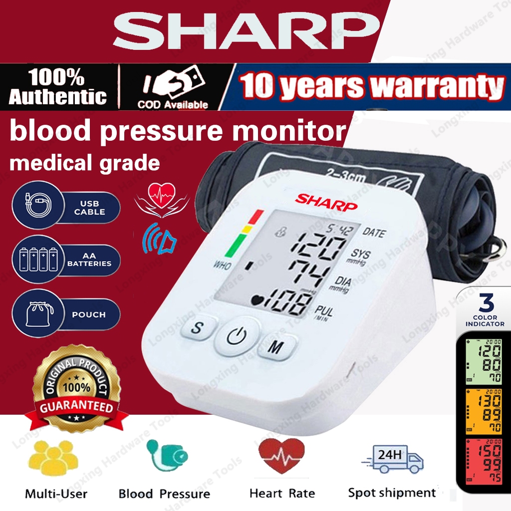 【10-year warranty Malay Spot】sharp blood pressure monitor and heart ...