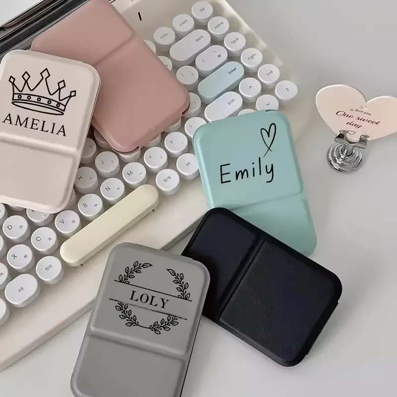 1Pcs Free Personalized Mini Makeup Mirror Cosmetic Compact Portable ...