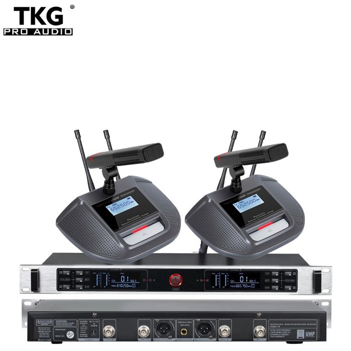 TKG TURE DIVERSITY 640-690MHz UR-3000M uhf dual channel meeting room ...
