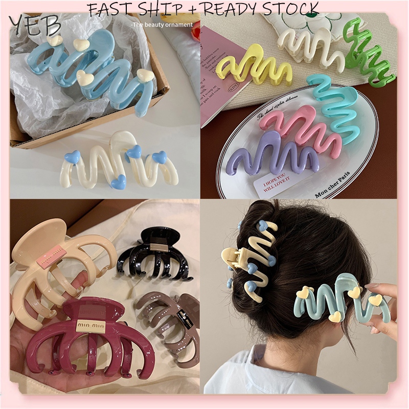 In Stock 】Ins Style Large Shark Clip Hair Volume Multi-grabbing Clip ...
