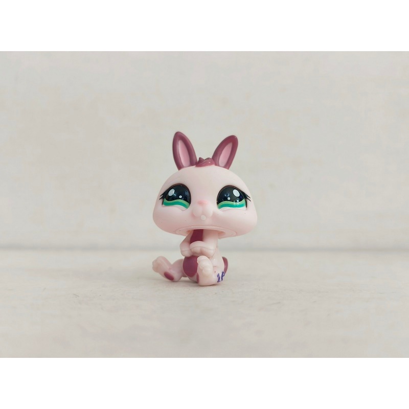 LPS Figure Purple Pink Bunny Green Eyes #7083 Littlest Pet Shop toy ...
