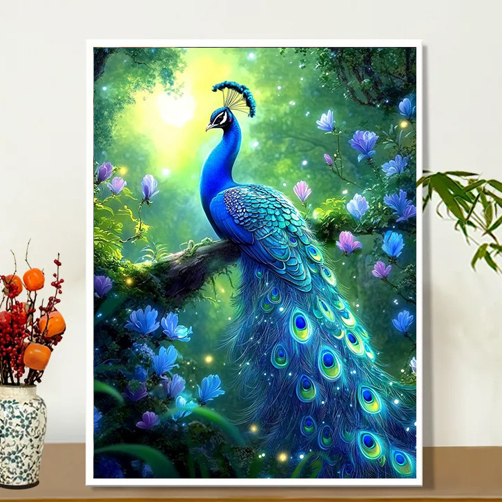 Peacock Cross Stitch 2025 New Style Full Embroidery Precise Printing ...