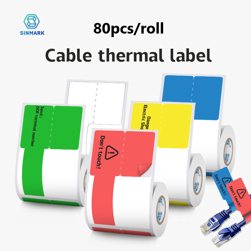 KAYSION Cable Labels Thermal Sticker for Cable Management F-Type Self ...