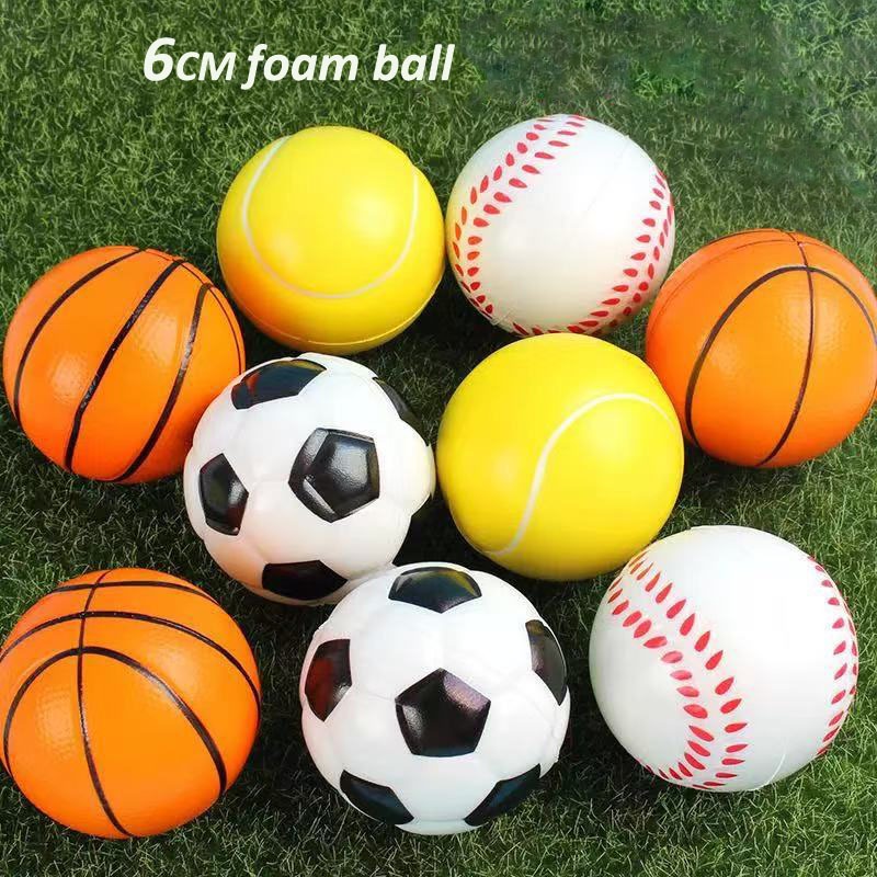 Sports Stress Balls 2.5 Inch Mini Foam Balls Pool Beach Toys Storage ...