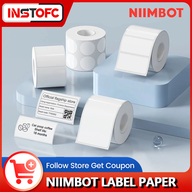 NIIMBOT B1/B21/B3S White Thermal Label Paper | Shopee Malaysia