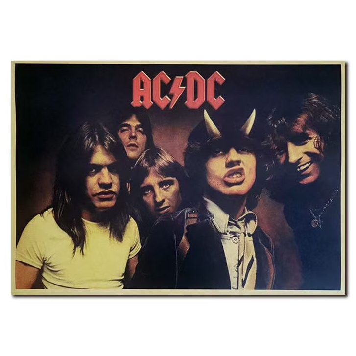 Ac / DC rock band wall poster for home decoration | Shopee Malaysia