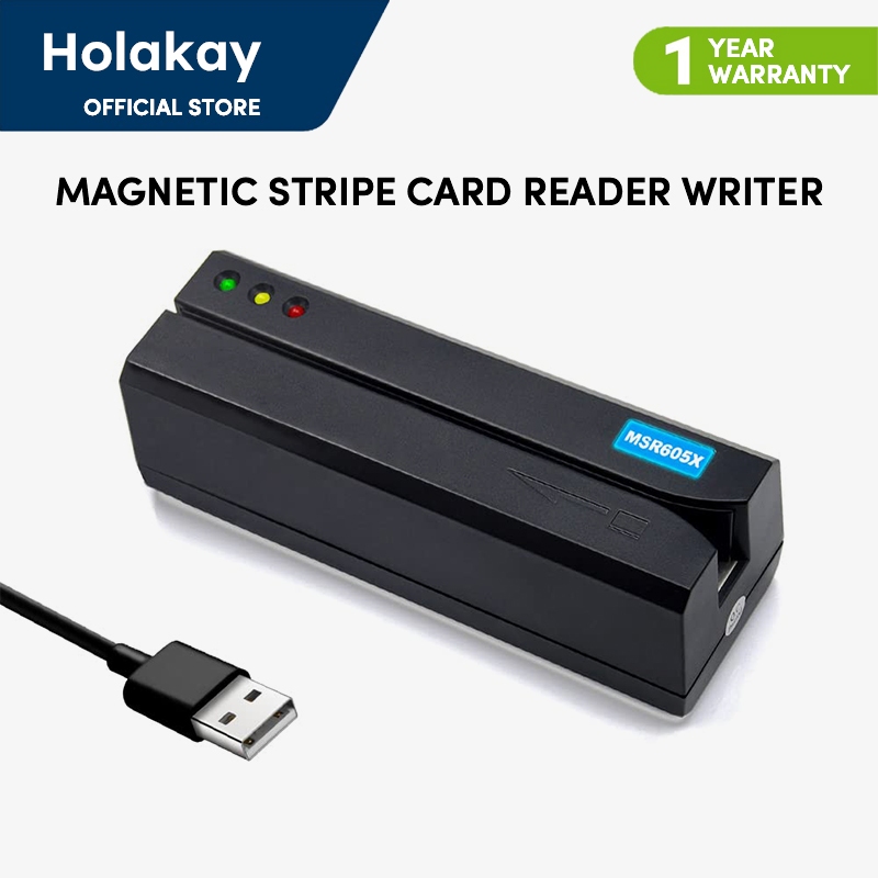 USB-magneetstripkaartlezer MSR580 3-tracks Mini Mag HiCo Swiper Bidirectioneel Lezen -... | bol