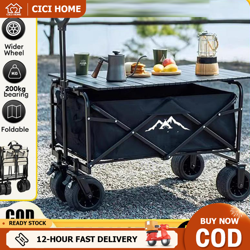 300L Outdoor Trolley Wagon Troli Barang Foldable Cart camping trolley ...