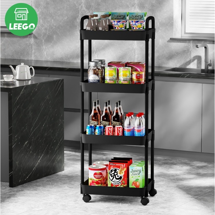 Leego Multifunctional Storage Trolley Rack trolley wheel rack troli ...