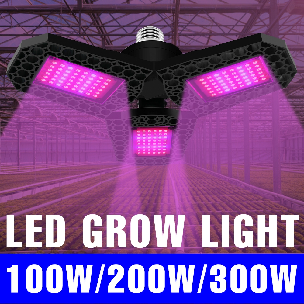 300W LED Plant Grow Light E27/E26 Full Spectrum Fill Lamp 100-277V ...