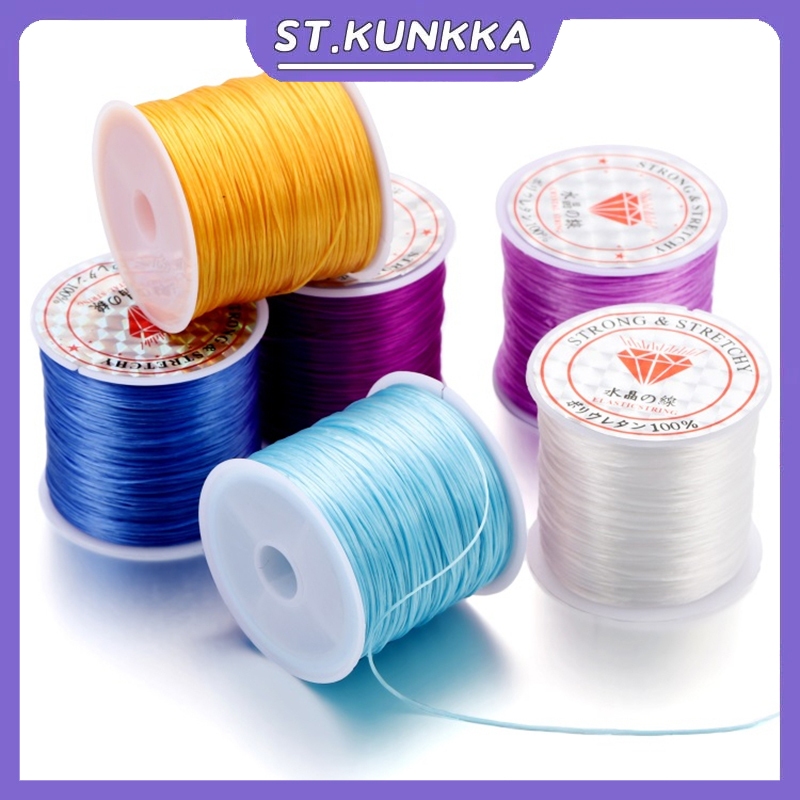 50m/roll 1mm Round Elastic Thread Nylon Beading String for DIY Bracelet ...